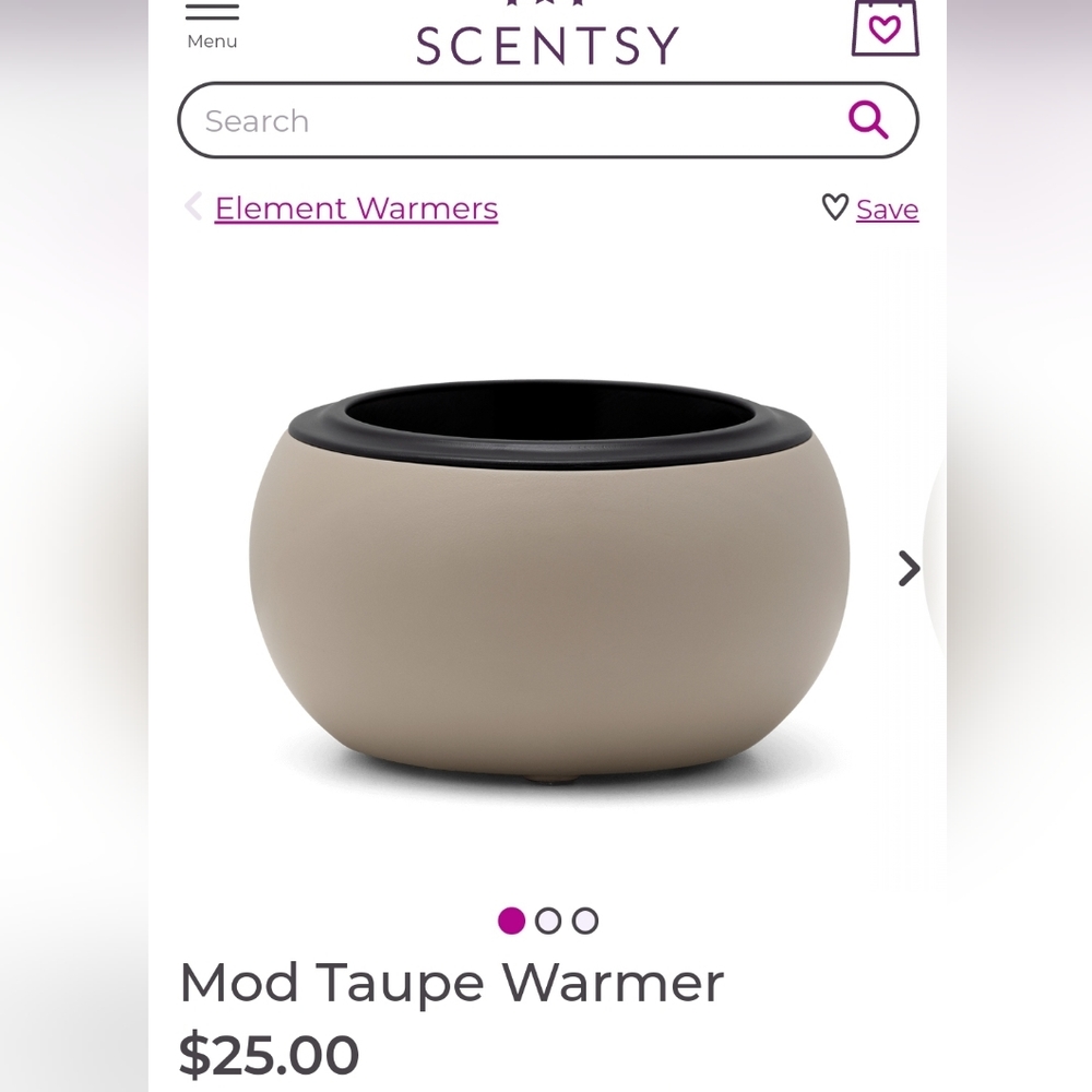 Scentsy mod taupe warmer